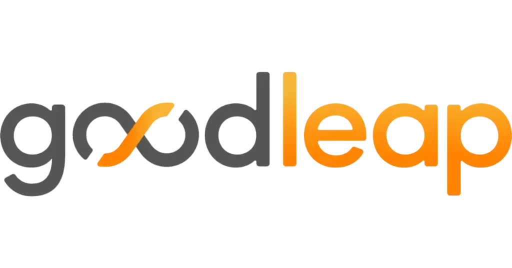 Goodleap logo with ‘good’ in gray and ‘leap’ in orange gradient, featuring a stylized infinity loop connecting the two words—symbolizing seamless financing options for every step of your journey.